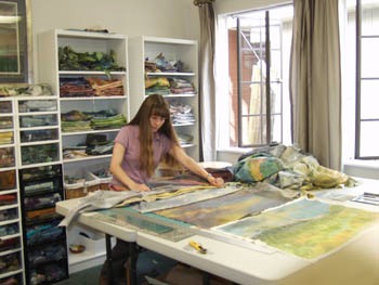 Kim in studio